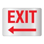 Exit - Left Arrow -Reflective 10"x14" Sign